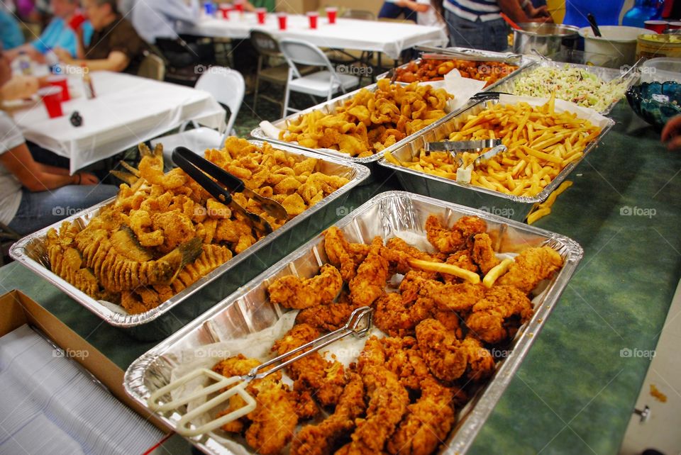 Chicken and Fish Fry with All the Fixings!