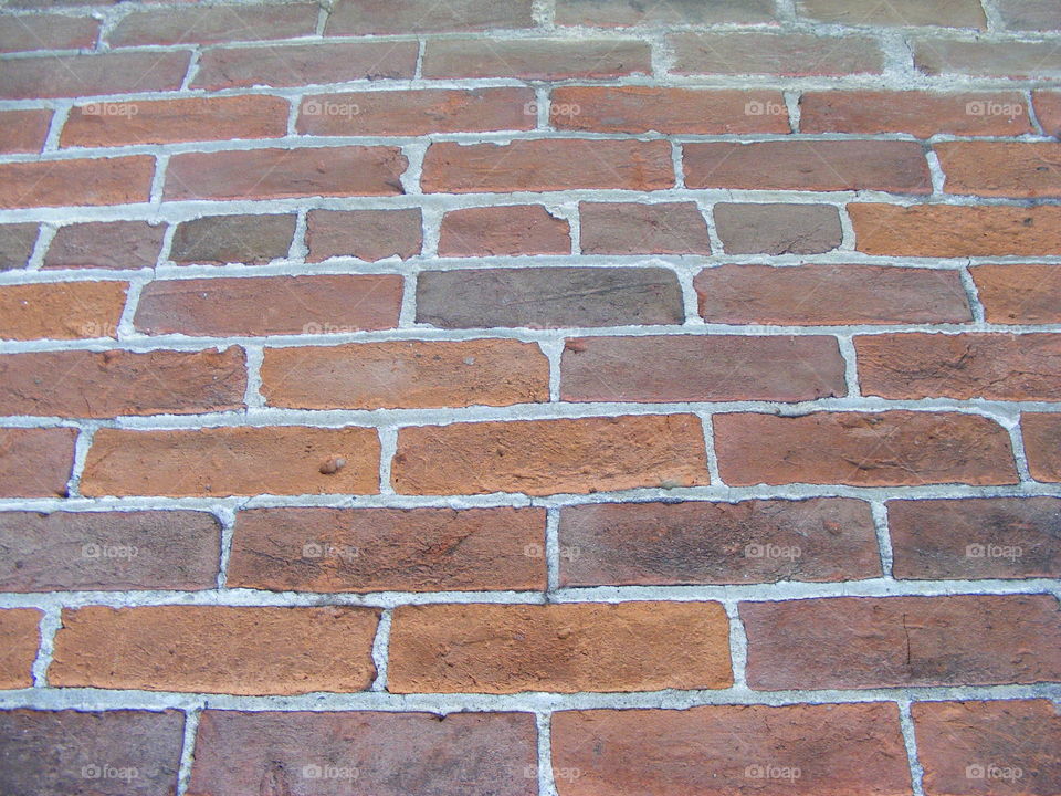 Old bricks angled up