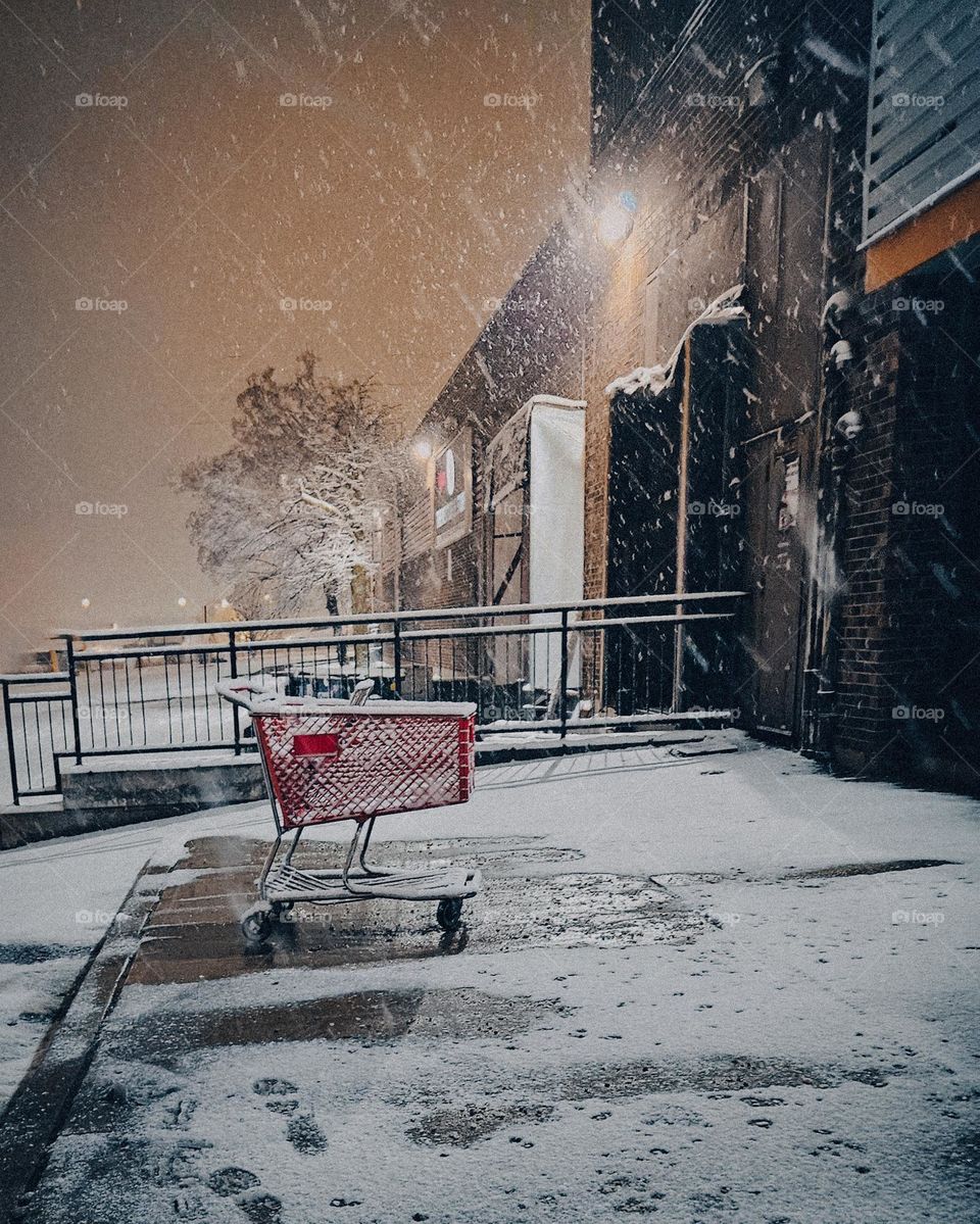 First snowfall in the city