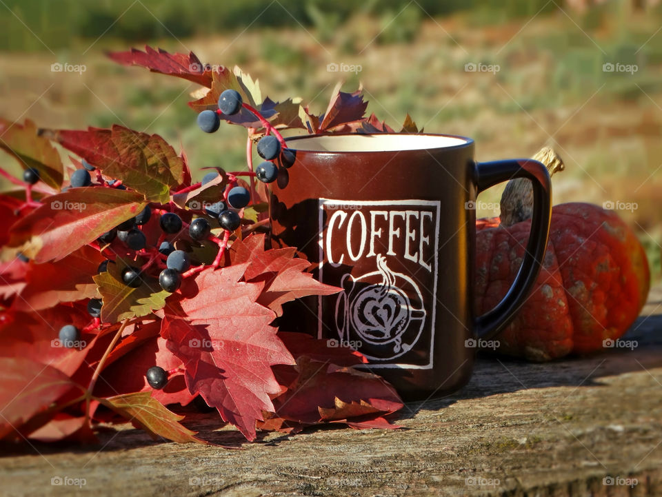 Autumn coffee time