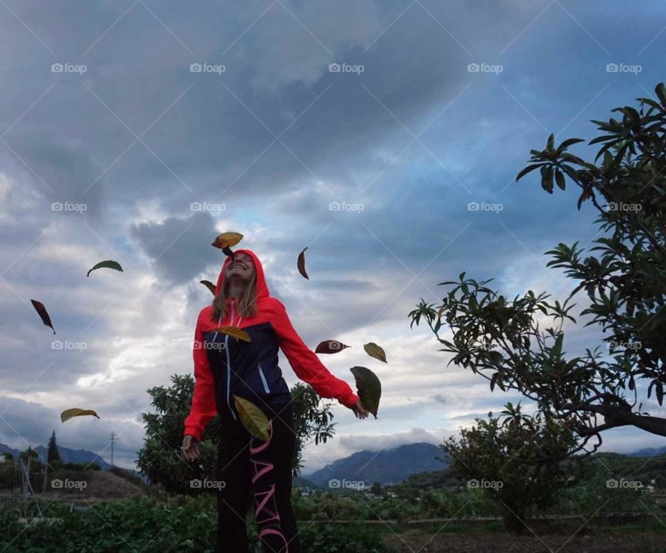 Autumn#sky#nature#girl#happines