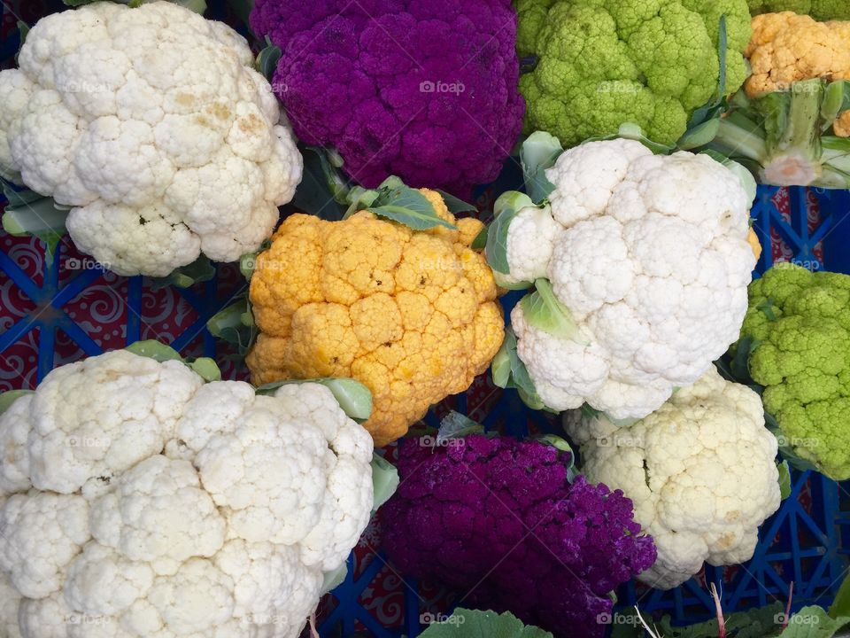 Colourful cauliflower 