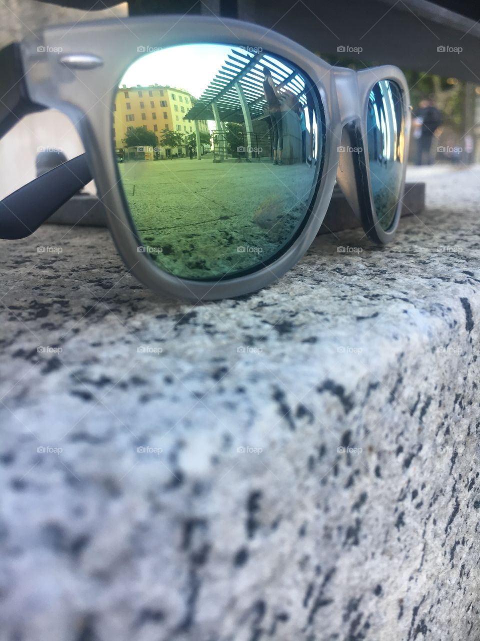 Corsica, France through sunglasses 