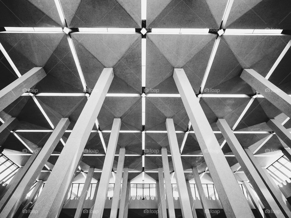 Columns to National Mosque in Kuala Lumpur