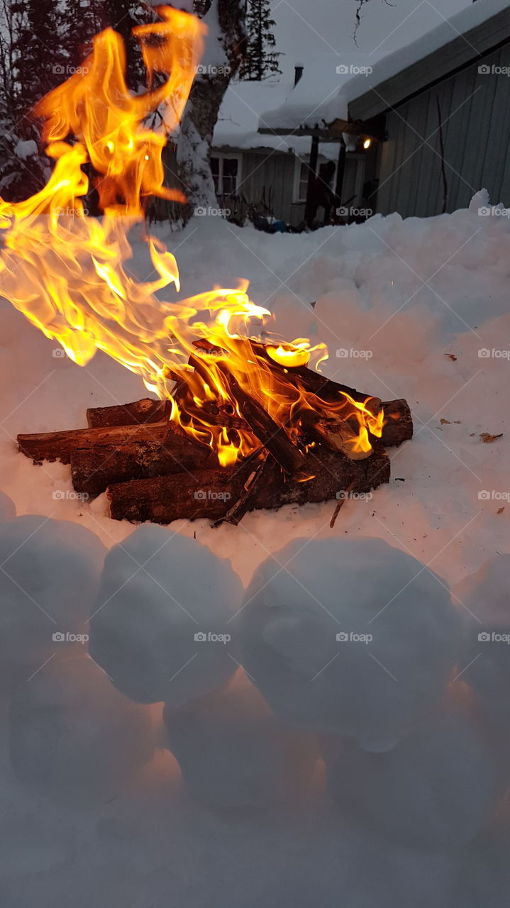 Winter fire