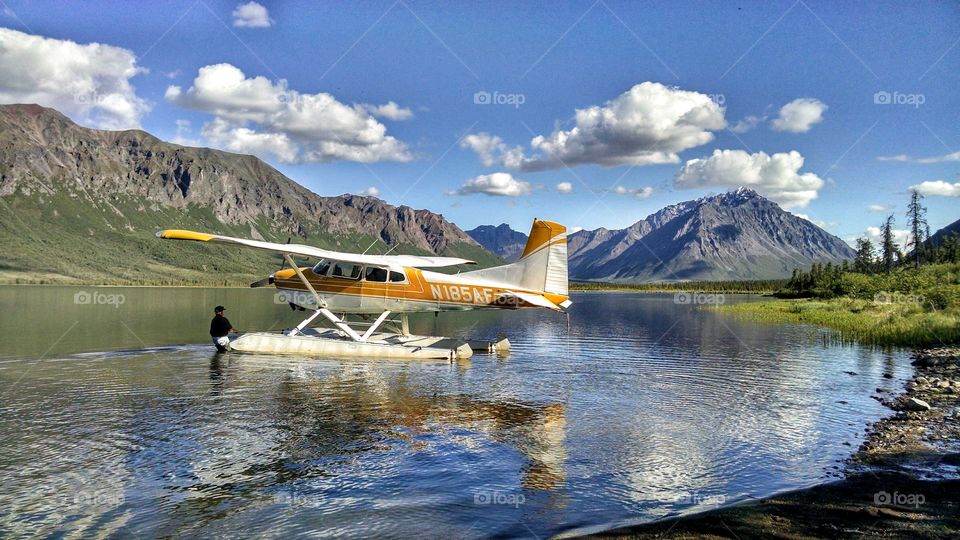 Quiet and tranquility of landing on one of Alaska's wilderness lakes.