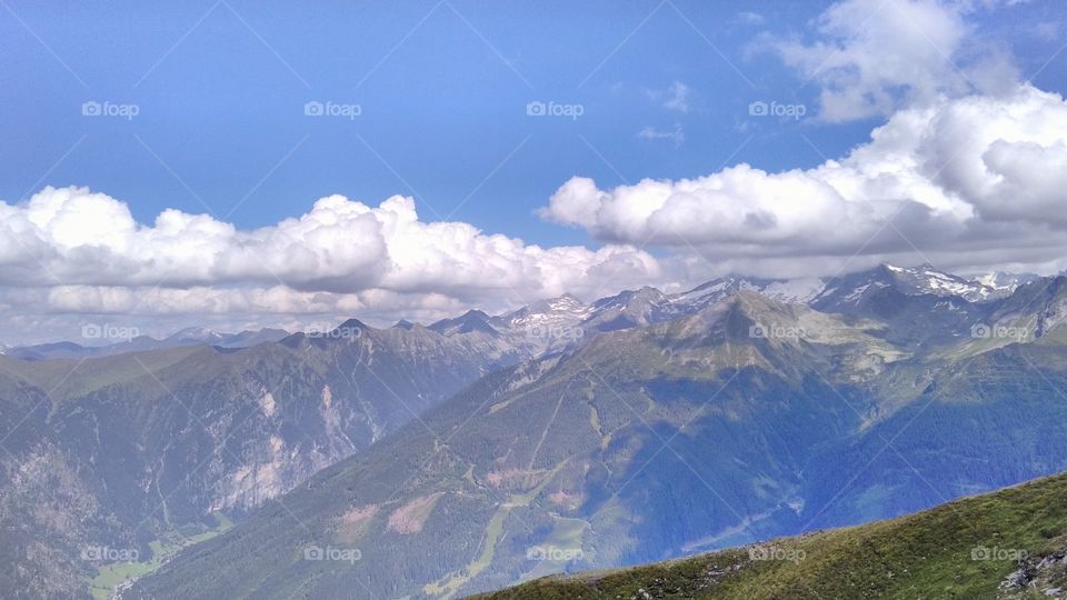 mountain view, mountains, mountain, sunny view, sunny weather, rock hill, hills, good weather, Bad Gastein, Austria, sky, cloud, clouds, landscape, weather, sunny,