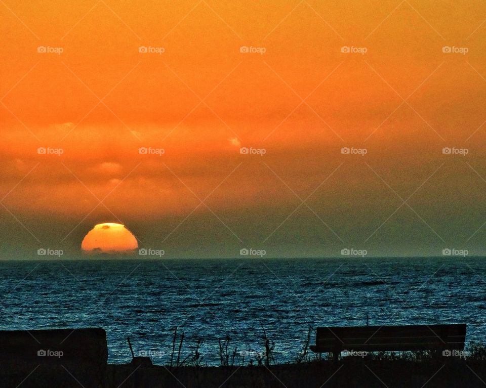 Beautiful Pacific coast California sunset