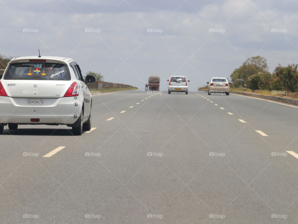 vehicle on high way