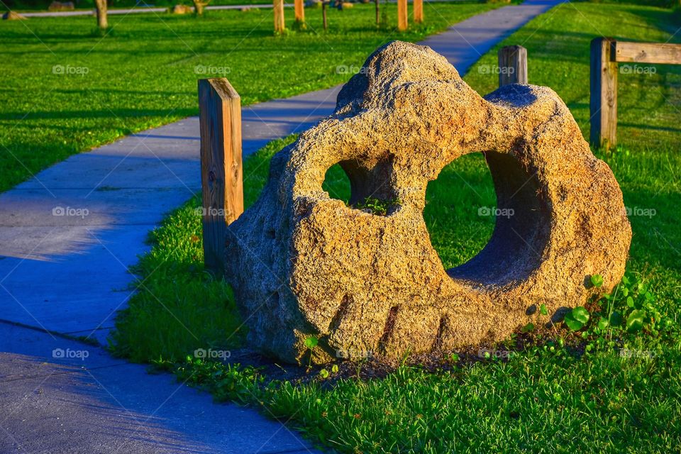 an interesting rock at Sand Point Park