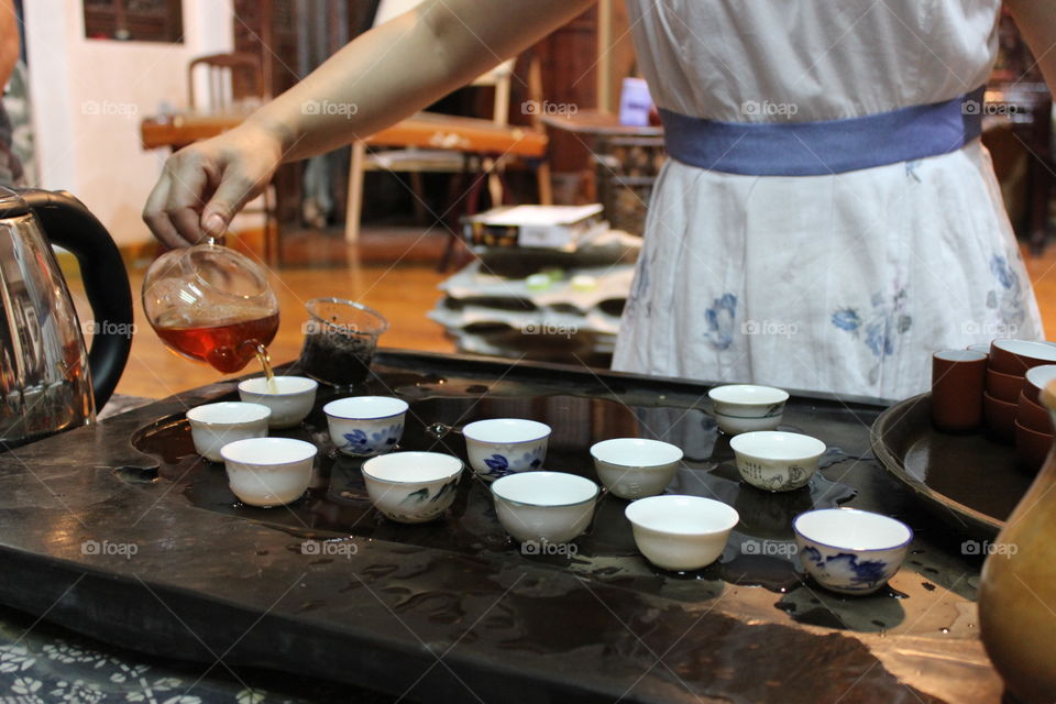 Tea demonstration in China