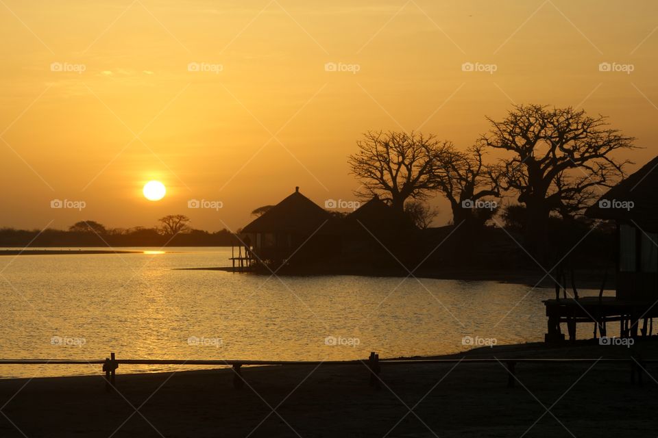 Sunset in the Siné Saloum, Senegal 