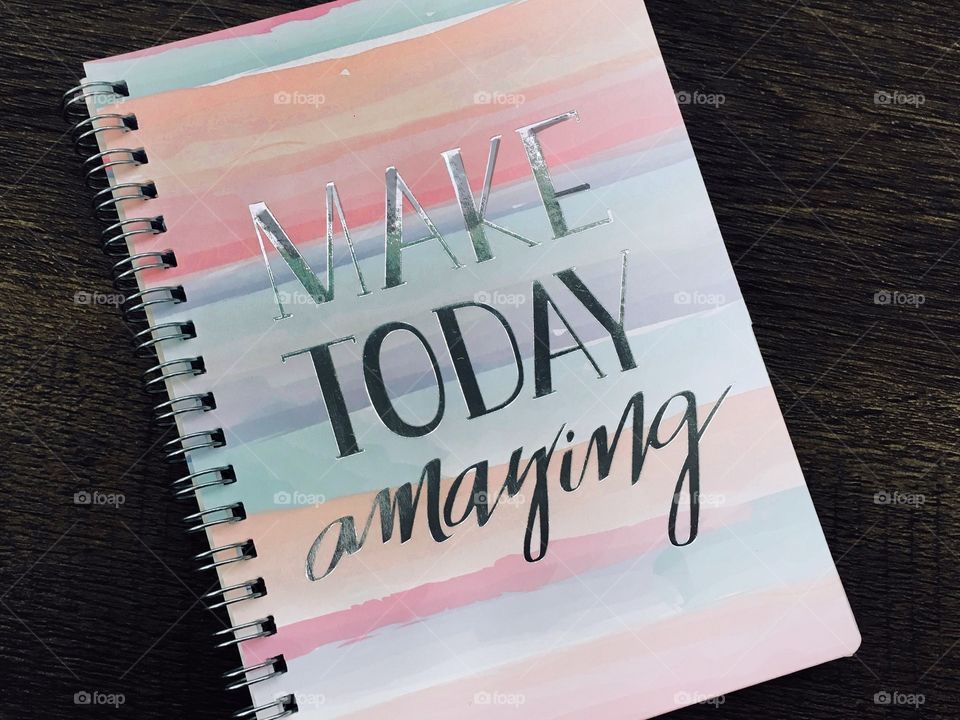 Inspirational notebook quote 