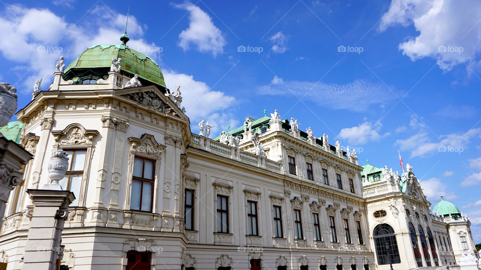 Belvedere palace architecture in vienna, Austria 