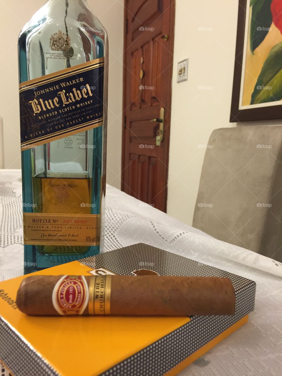 Whisky and cigar