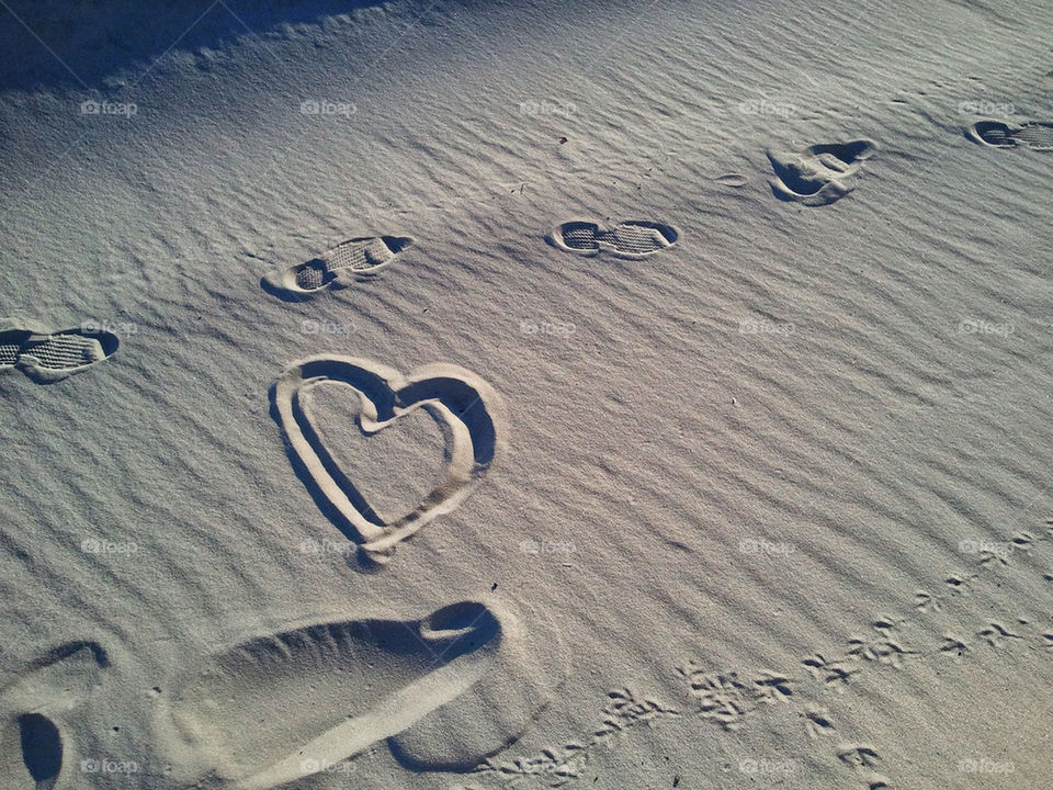 beach summer sand heart by javidog
