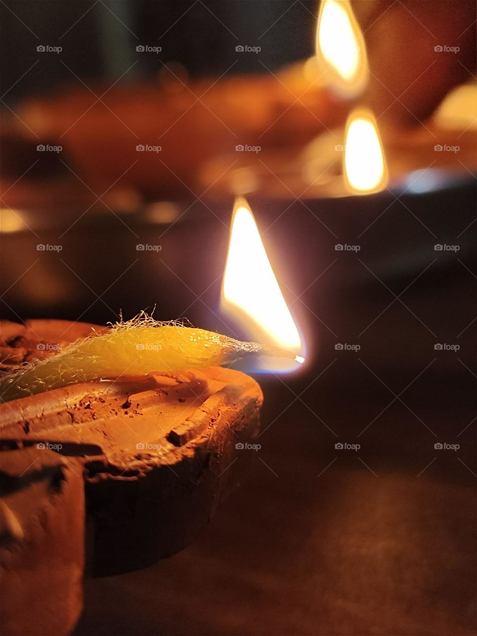This is an Earthen lamp in India known as Diya. Picture taken from the occasion of Diwali the festival of lights.