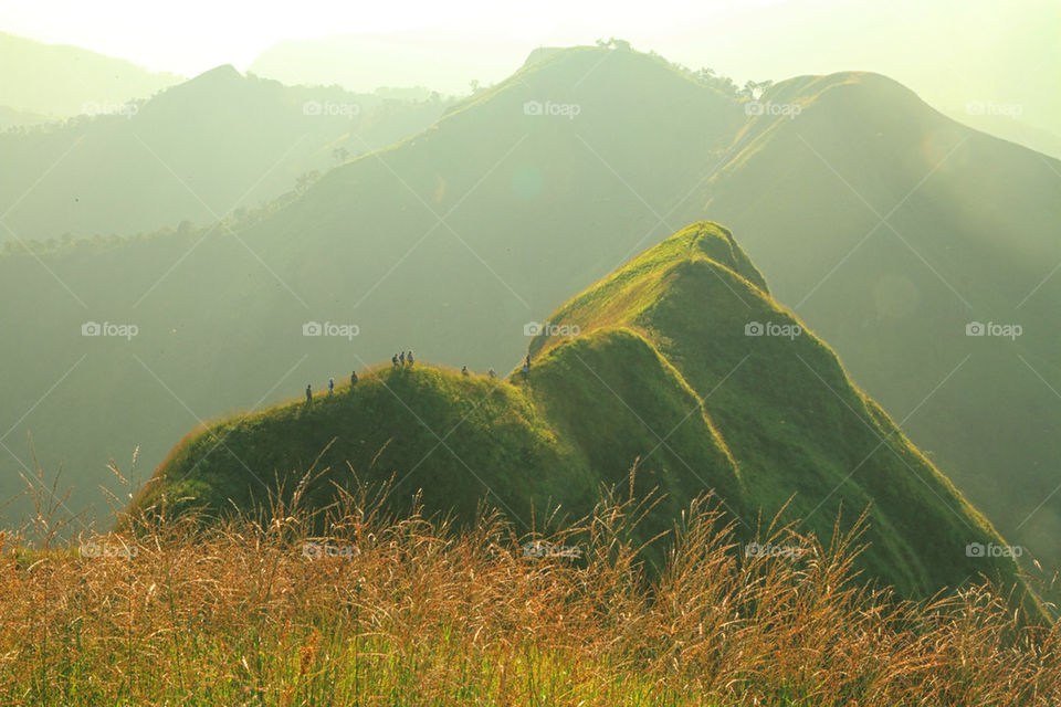 walk on high mountain