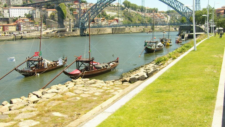 River, Port wine boats, Porto, Portugal