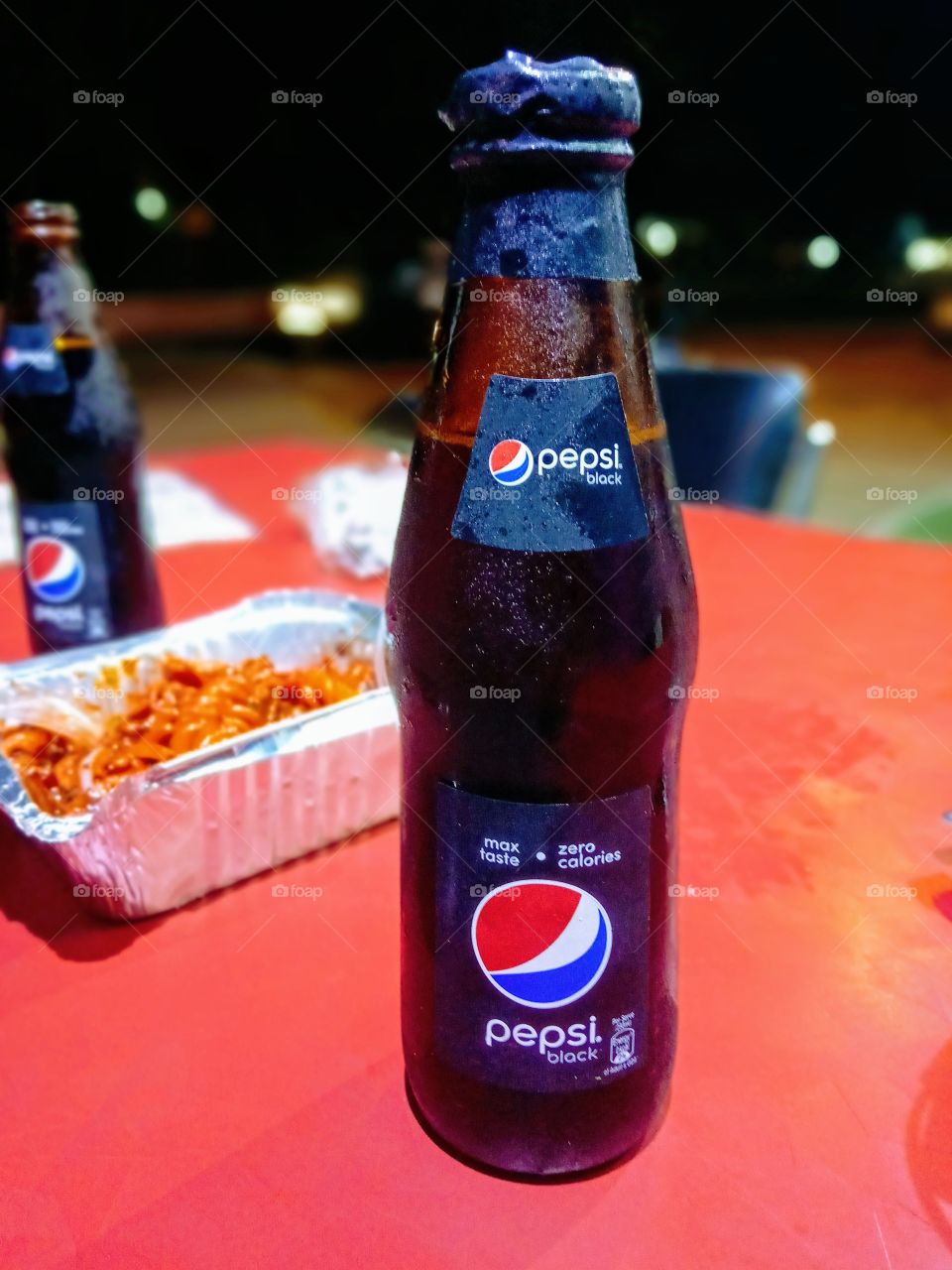 pepsi black zero calories with pasta