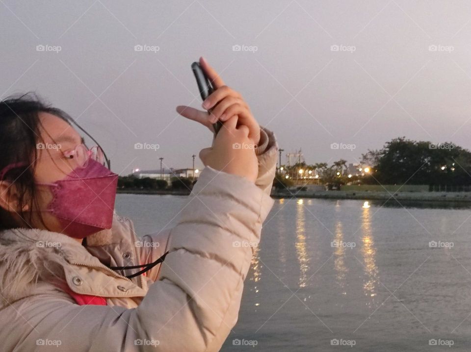 taking pic of beautiful scenery