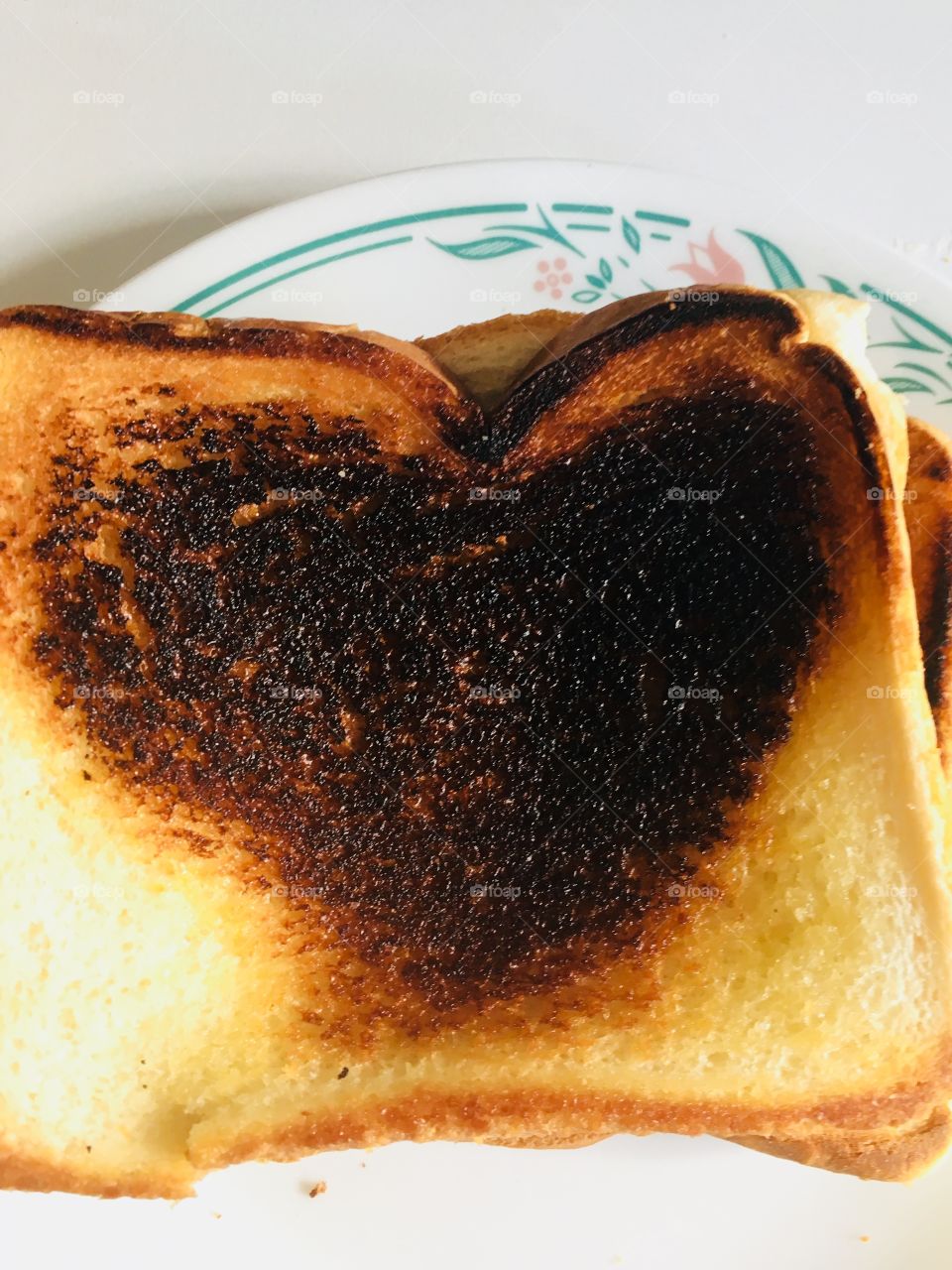 Accidentally Burned my Grilled Cheese in an Heart Shape-December 16 2017- Montreal, Quebec, Canada 