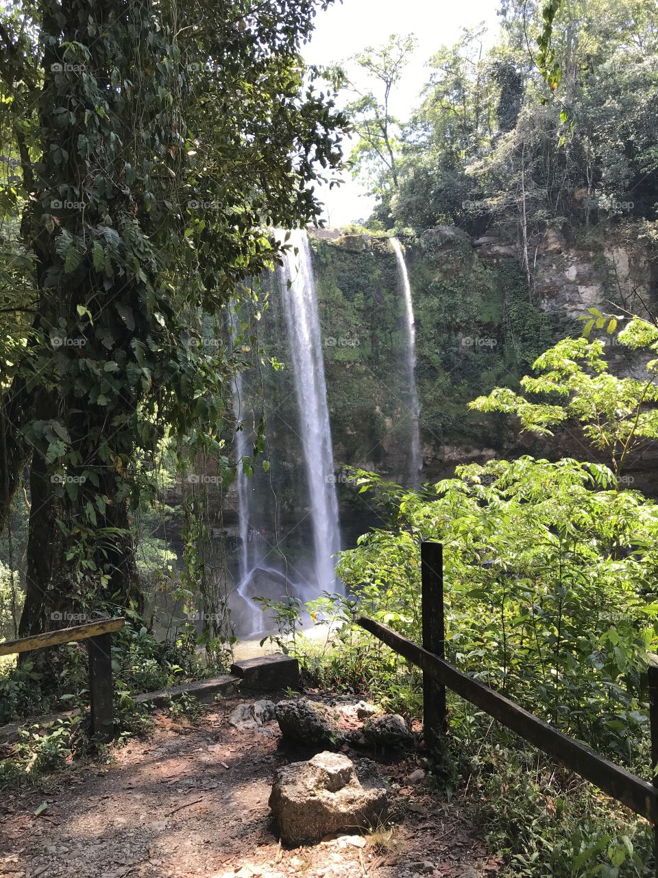 Natural waterfall park