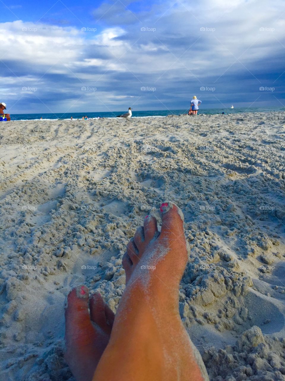 Sandy feet view 