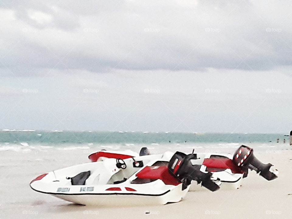 two speedboats on the ocean