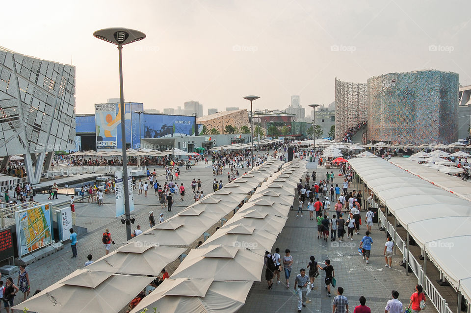 Crowds during the Expo 2010 in Shanghai