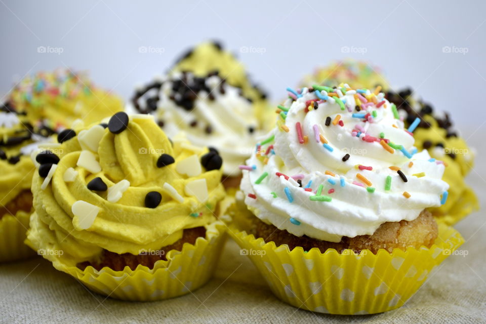 Close-up of cupcakes