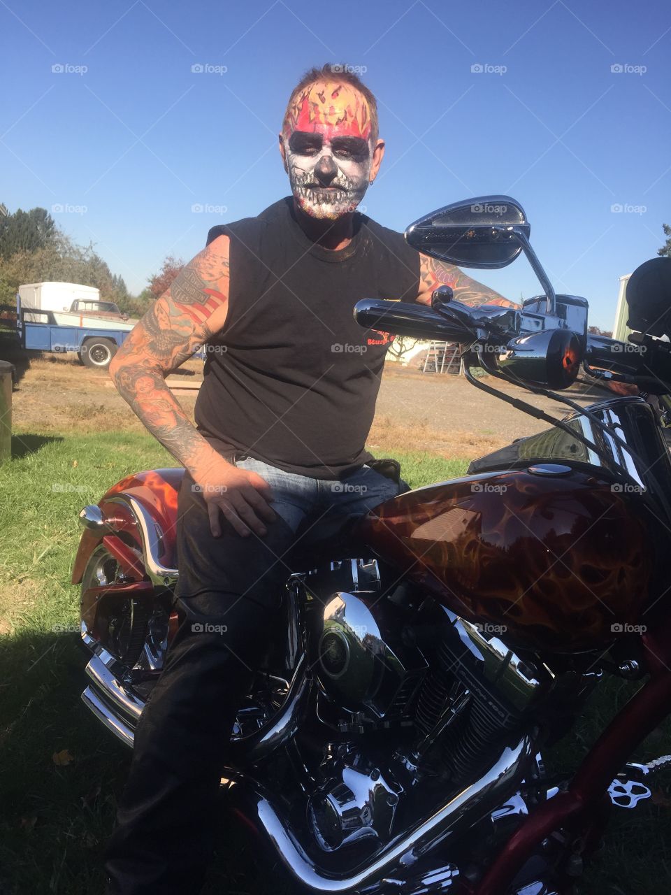 Ghost rider face paint 