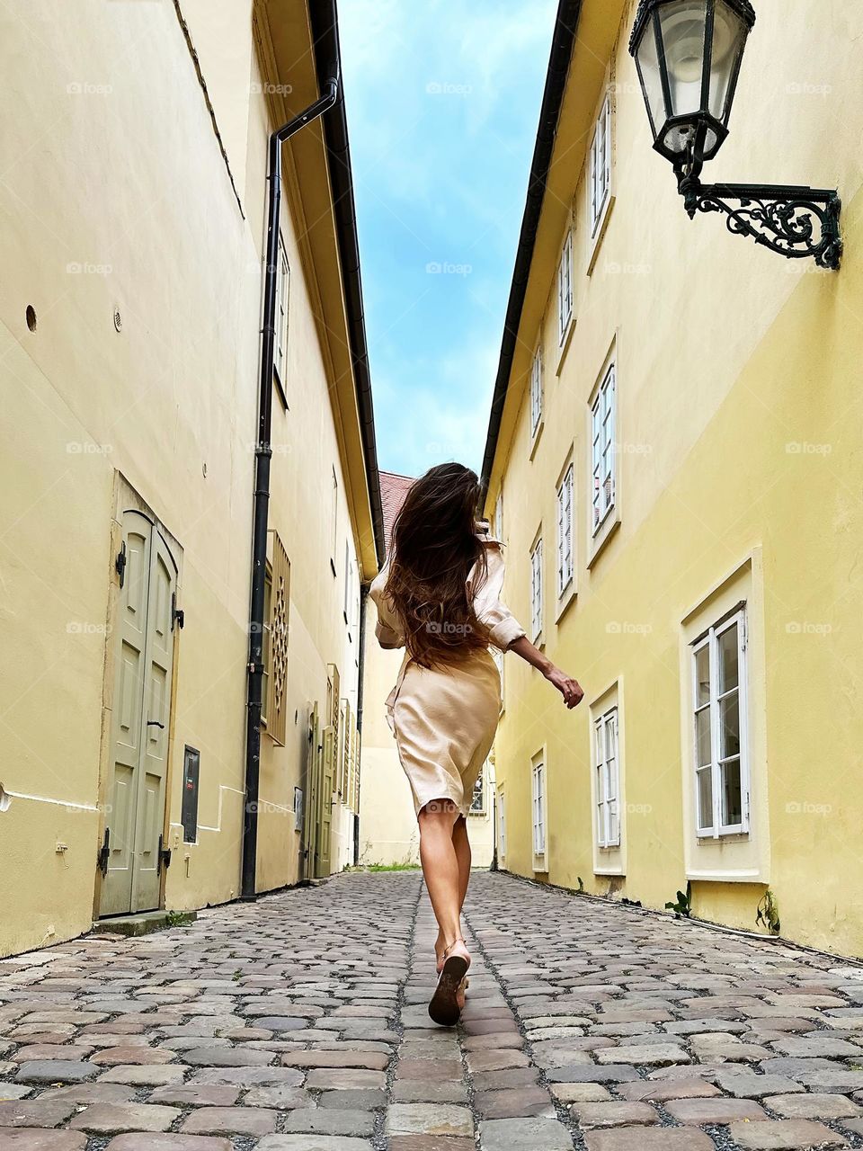 Bright and colorful boost street running 