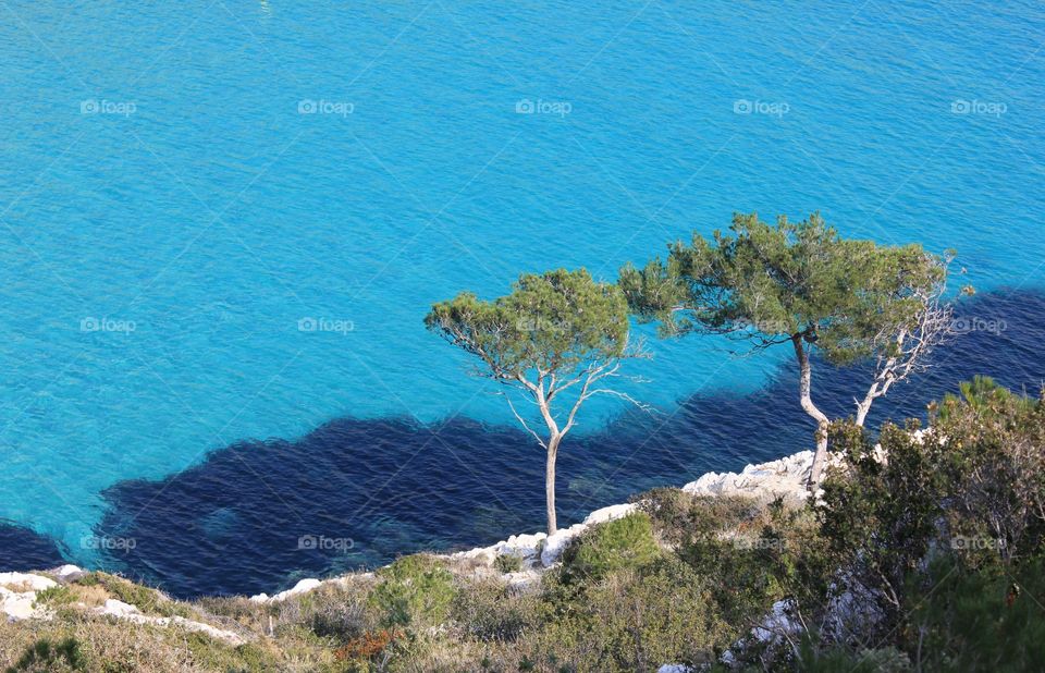 French calanques seaside