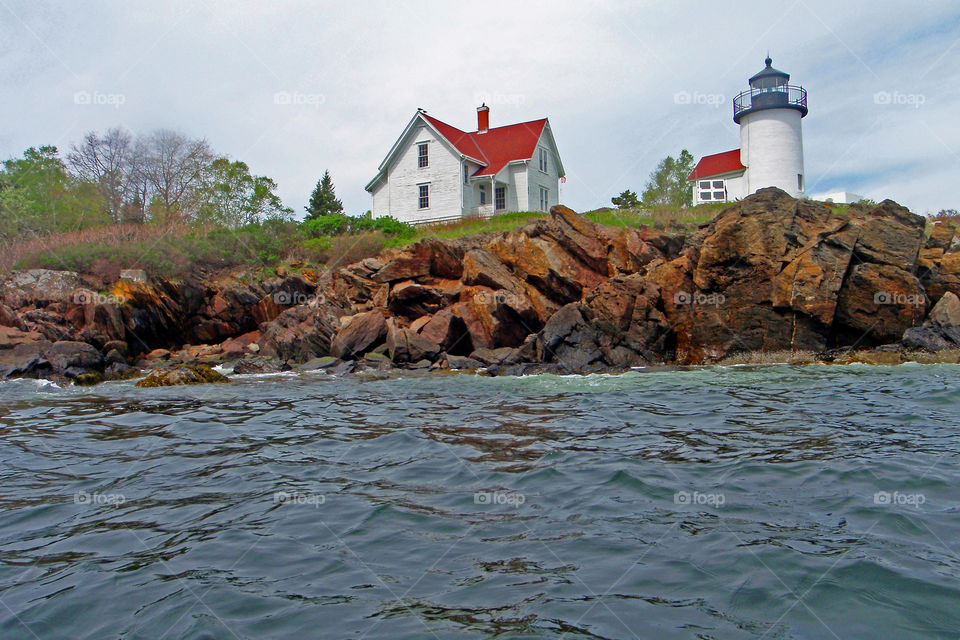Curtis Island Lighthouse in Camden Harbor Maine