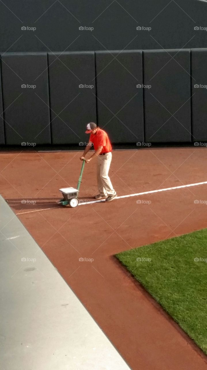 Perfectly straight. Camden Yards