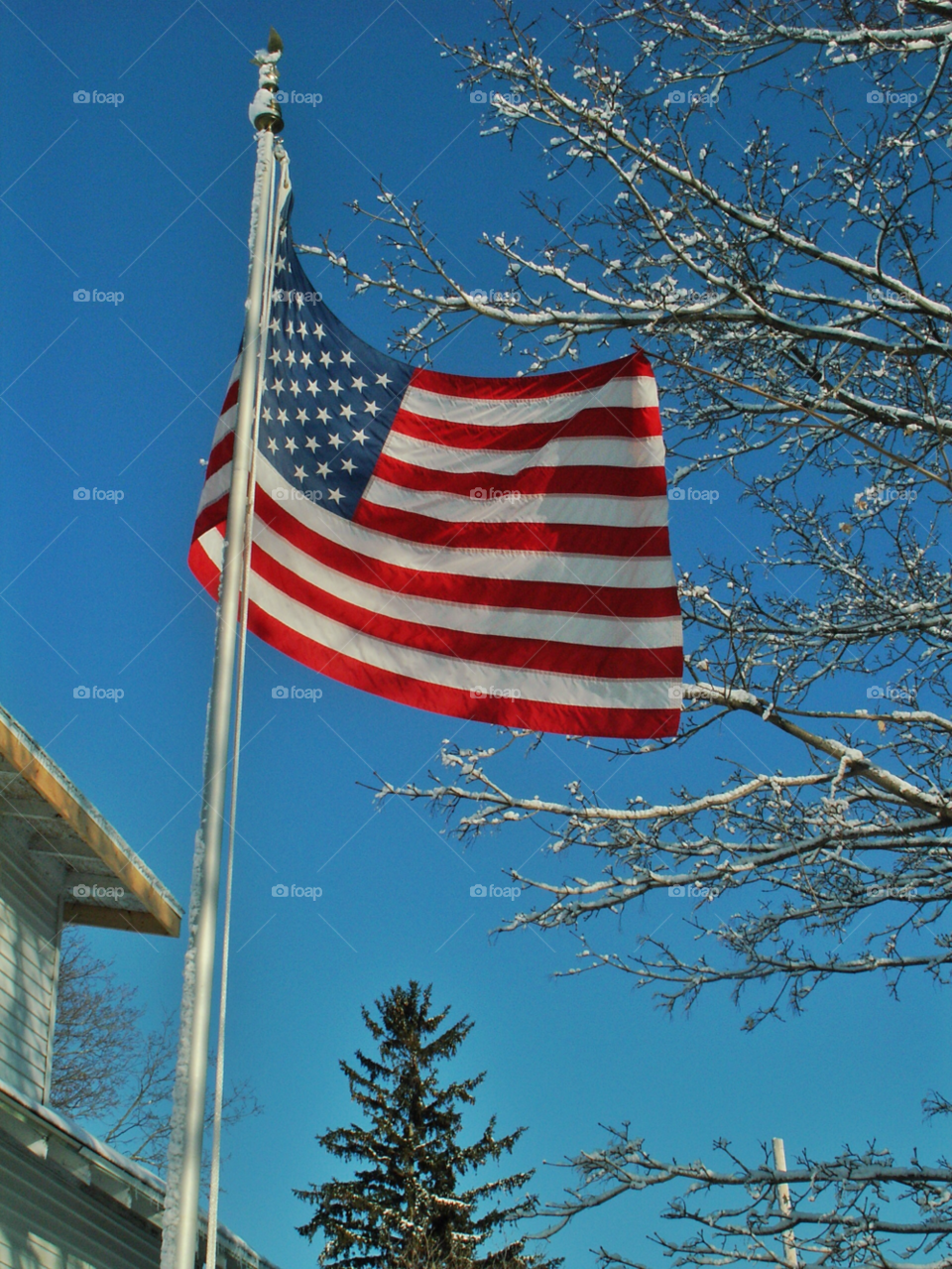 flags flag snow winter by somebeach