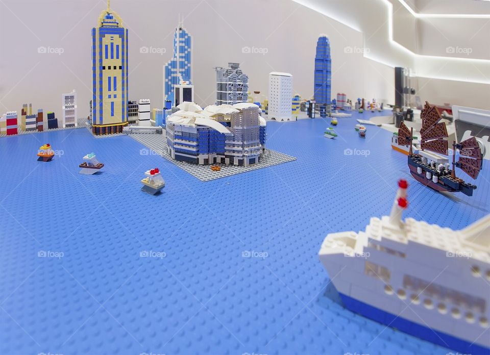 Hong Kong skyline in Lego