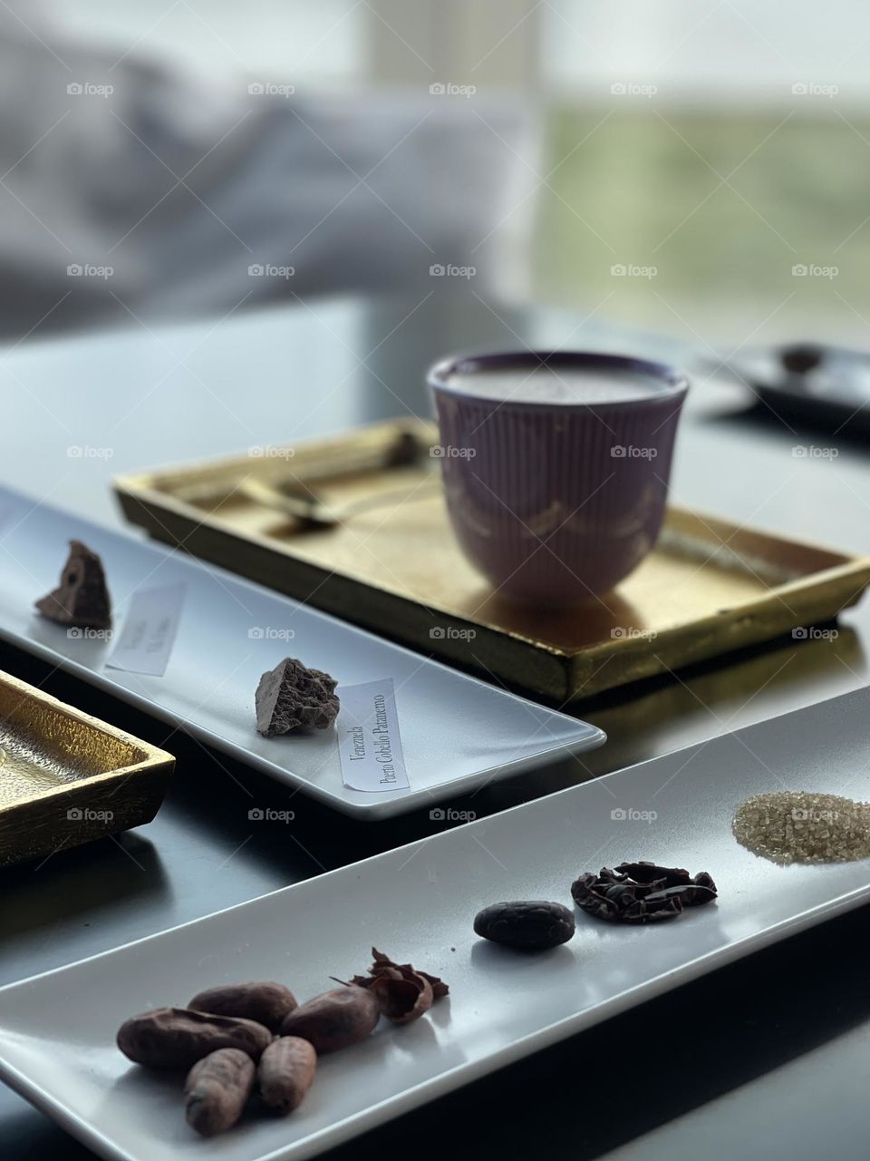 Ingredients for making hot chocolate from scratch