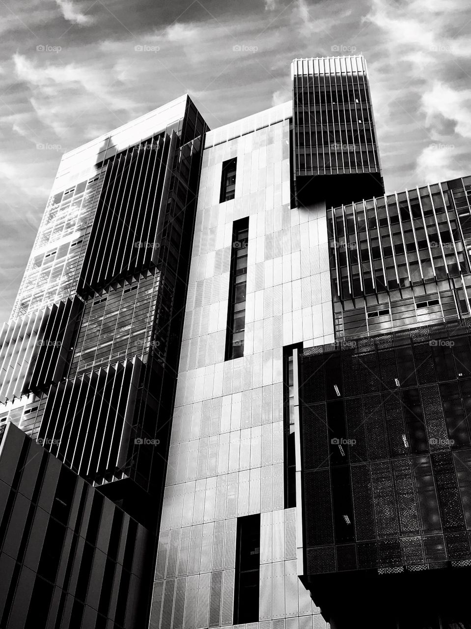 Monochrome modern architecture image.