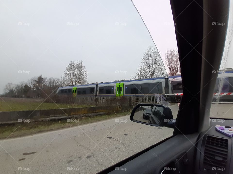 the passing of the train from my car