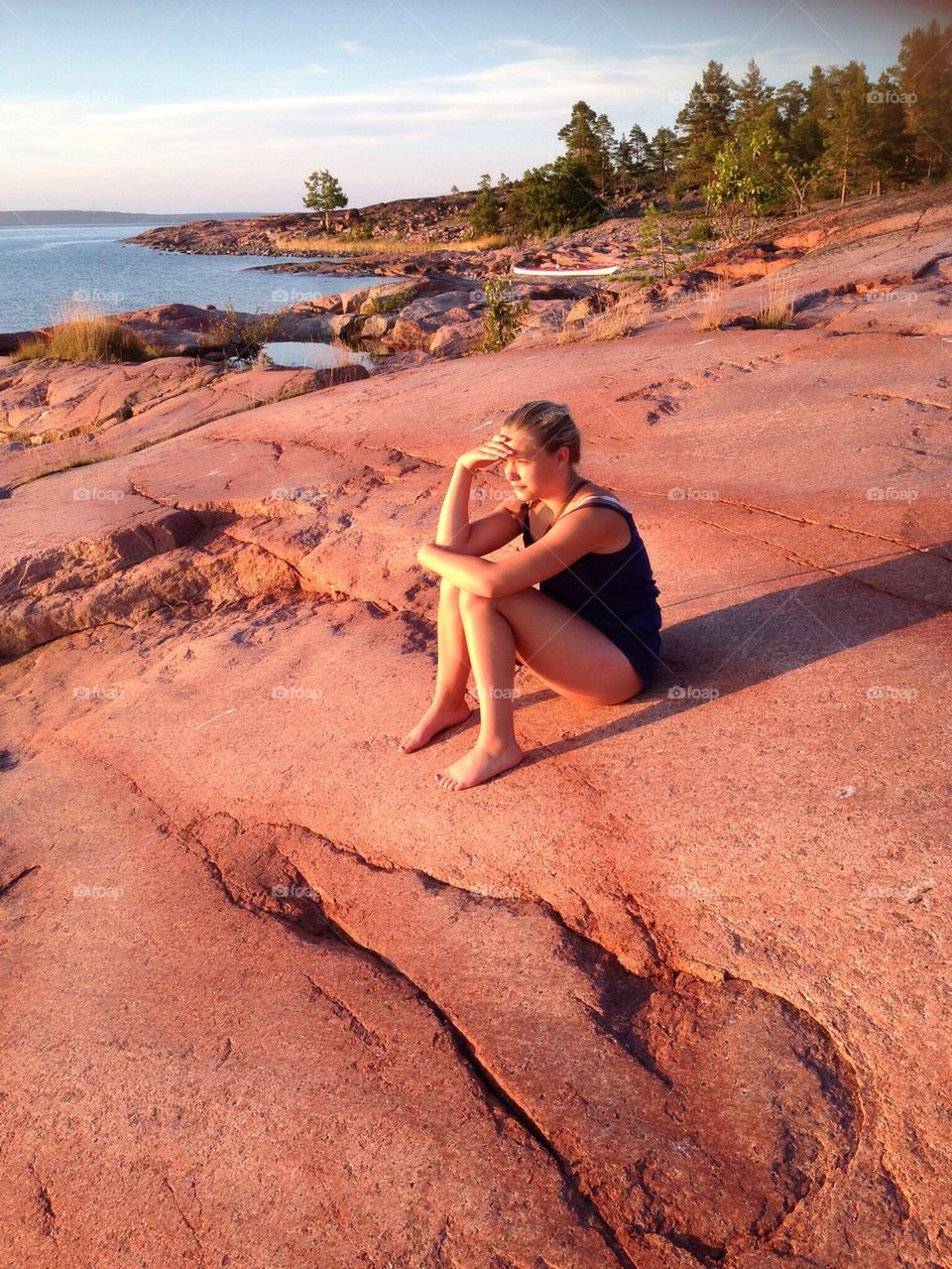 Red cliffs of the High Coast of sweden