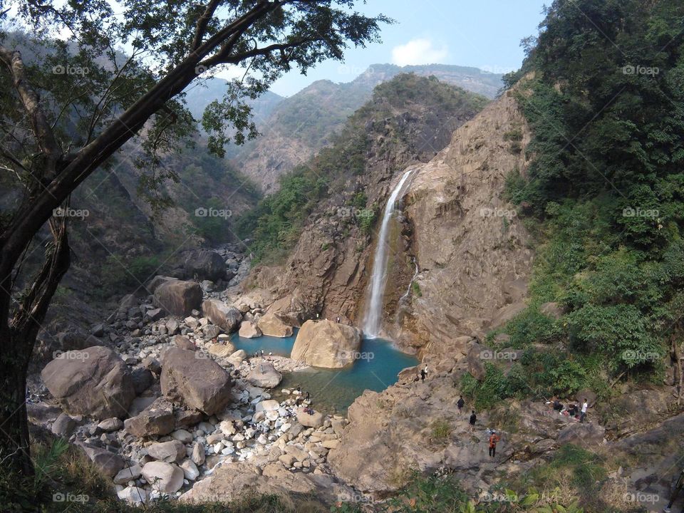 Rainbow falls in Meghalaya, India