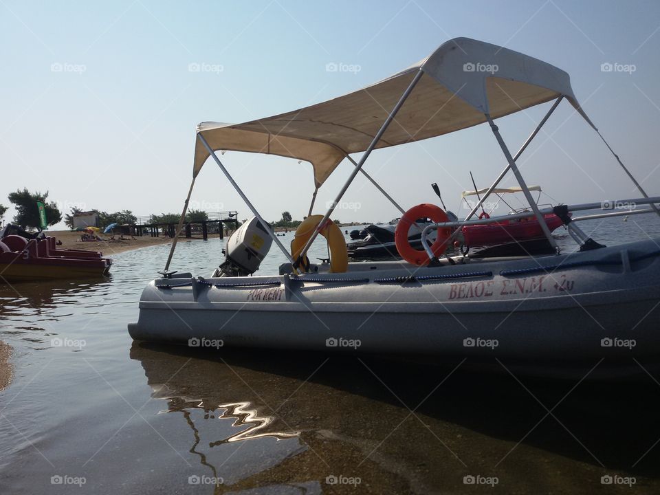 Small boat in marine