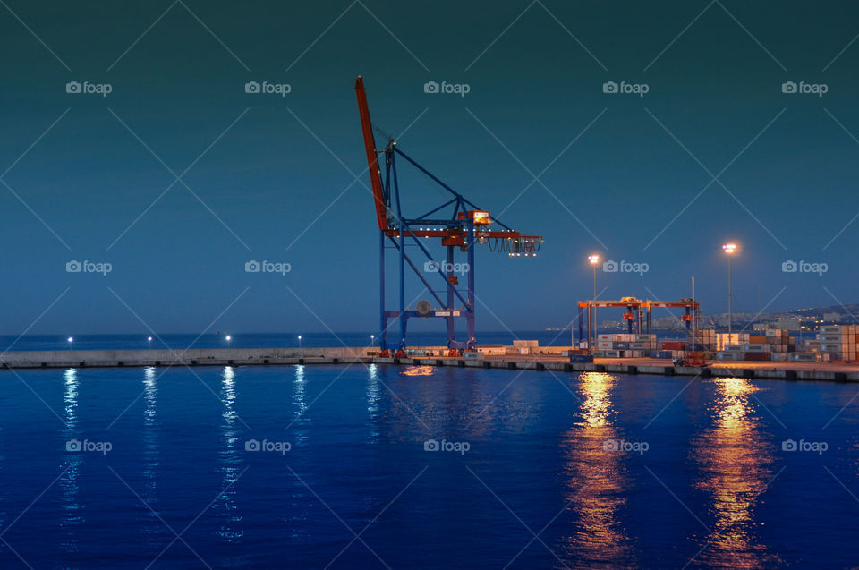 Malaga port in a morning 