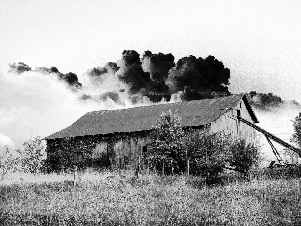Cool Sky at old barn