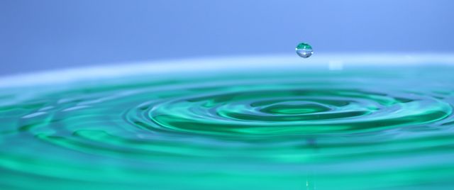 Close up of splashing water droplet