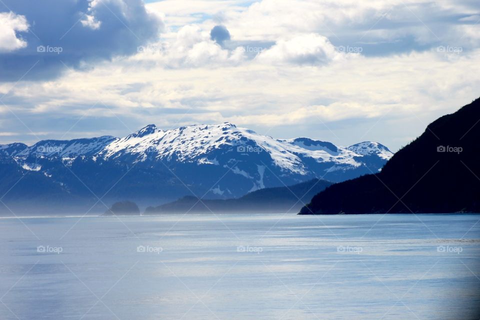 Snowy mountains in Alaska