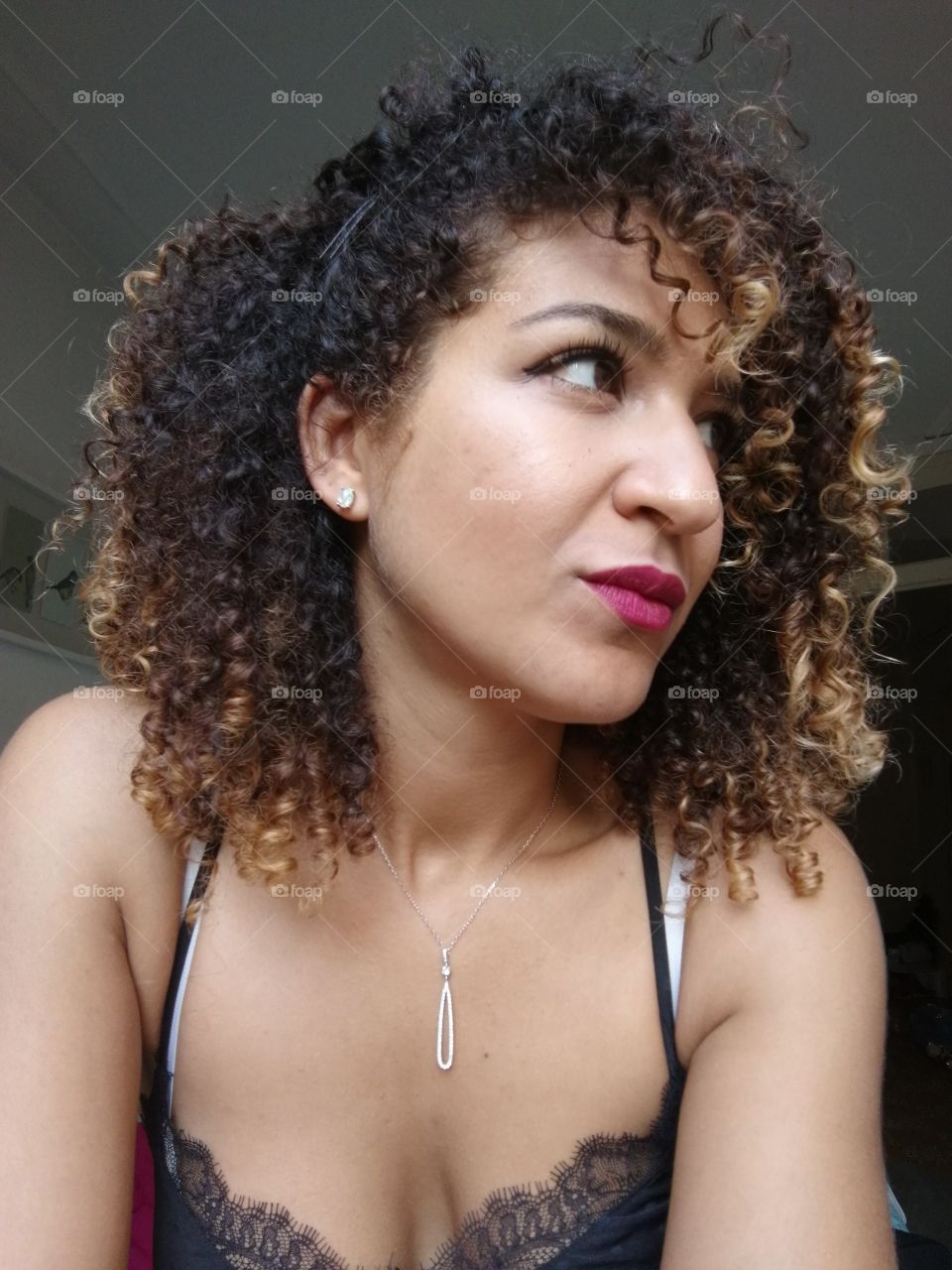 Curly mixed girl