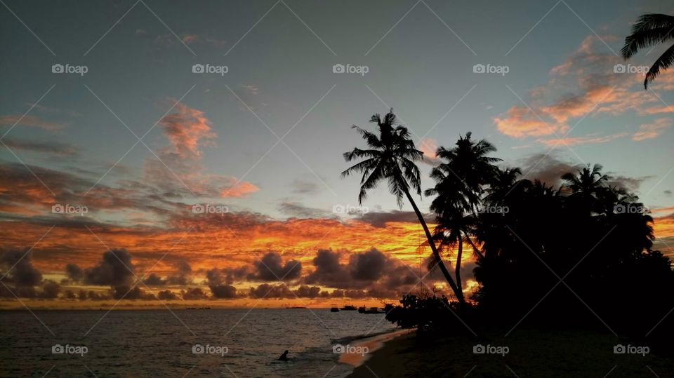 Sunset in Maldives